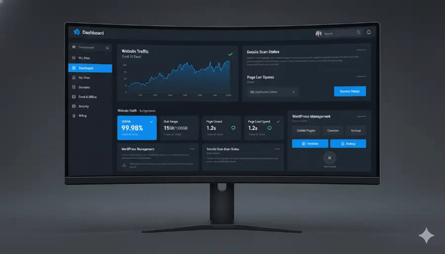Bluehost Review 2026: Best Hosting for New Sites? 15 Bluehost user dashboard showing WordPress hosting management tools.